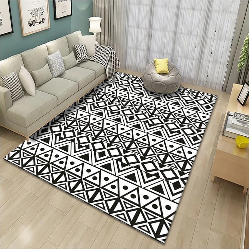 Alfombra nórdica sala de estar sofá mesa de café manta moderna minimalista Luz de lujo Casa dormitorio totalmente cubierto área grande puerta mat image 31