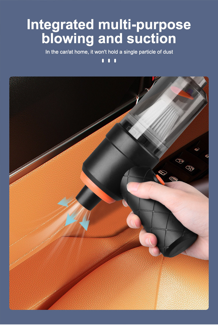 Cross-border car vacuum cleaner suction and blowing integrated dual-use wireless super suction handheld high-power rechargeable dust blower