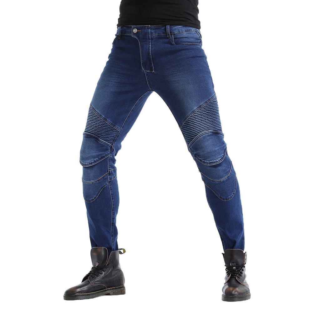 VOLERO jeans de motocicleta para hombre Four Seasons motocicleta pantalones de montar elásticos resistentes a las caídas repelente al agua equipo de protección ordinario
