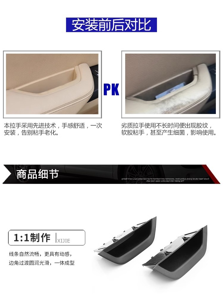 Suitable for Bmw X3X4 Door Inner Handle F25 Inner Handle Door Inner Handle Without Disassembly Inner Handle Modification