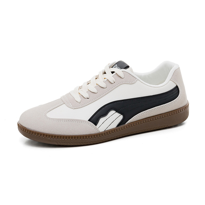 Zapatos deportivos casuales clásicos zapatos de plantilla baja zapatos de entrenamiento masculinos y femeninos con lazos retrógrados zapatos blancos F8868 image 6