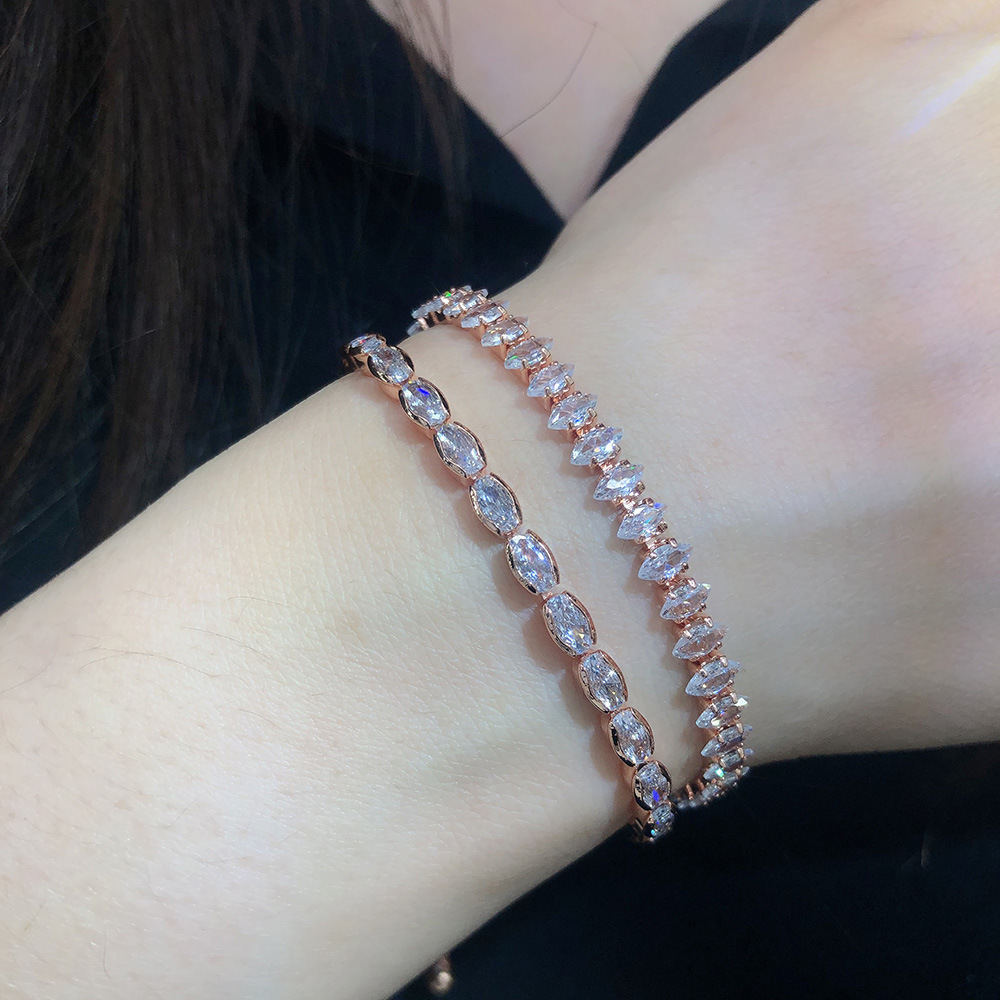 10g Weight Zircon Inlay Material Bracelets, Tennis Bracelet Classification 1 Piece Quantity Daily Occasion Copper Material Eye Pattern Women'S Gender Inlay Design Fashion Style Eye Copper Fashion Bracelets Tennis Bracelet 24