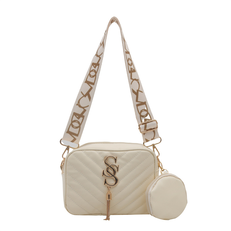 2025 primavera y verano nueva personalidad de moda bolso de niño hermoso casual simple bolso de mensajero textura estilo occidental bolso cuadrado pequeño de un solo hombro