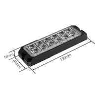 Прицепные четыре автомобиля светодиодные сетки в сетке вспышки света 48LED открыть предупреждение света выделить стробоскоп света 4 × 12LED