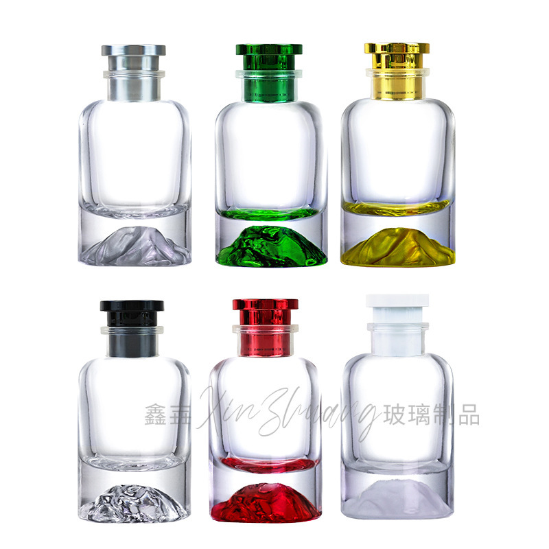 現物30ml 50ml火山底香水分注瓶100mlバヨネット高級蓋付きノズルサンプルガラス瓶|undefined