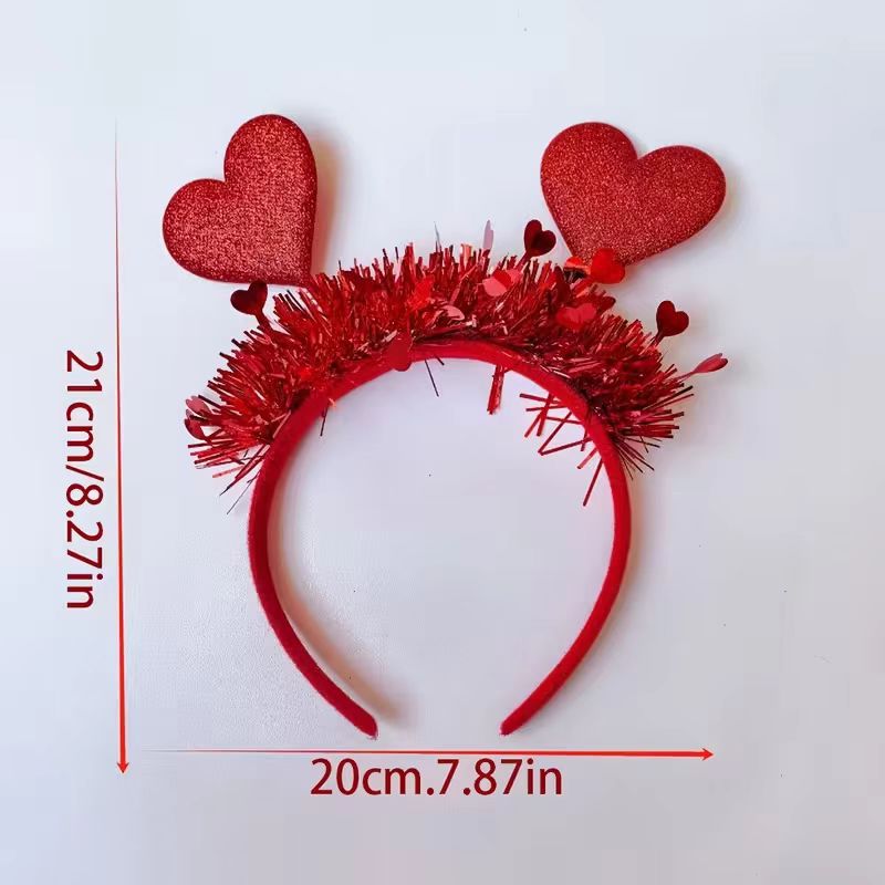 Diadema de Corazón para Fiesta de Plástico Decorativo con Lentejuelas para Cumpleaños image 19