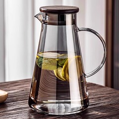 冷水壶玻璃耐高温家用食品级高硼硅大容量储水煮茶泡果汁装凉水杯