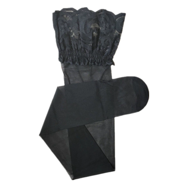 Толстые силиконовые Чулки больших размеров, новые кружевные носки выше колена, ультратонкие высокие носки для маленьких девочек, женские белые и черные шелковые носки