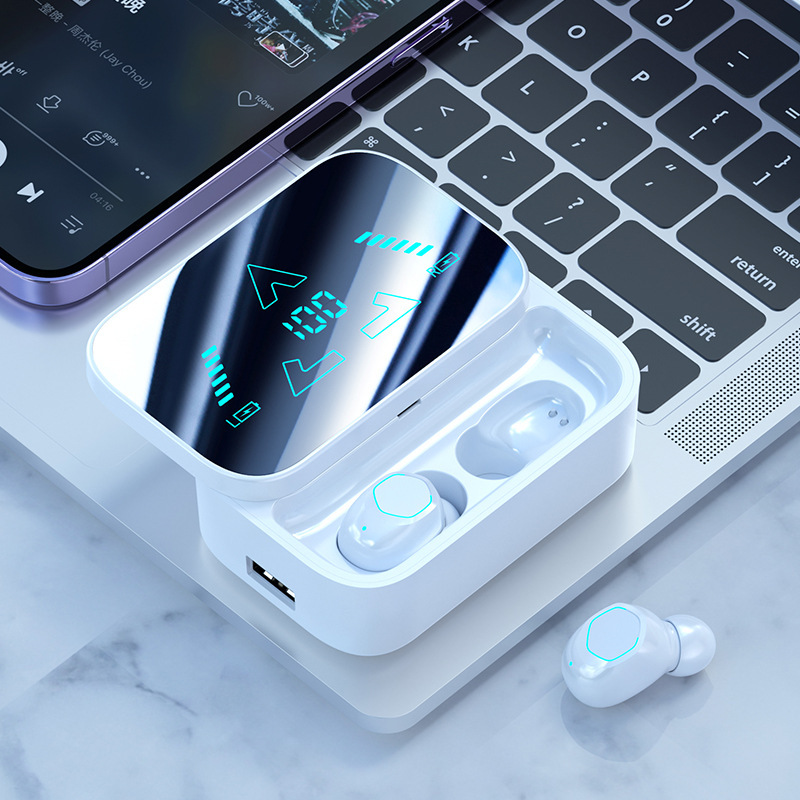 国境を越えた新型m48 bluetoothイヤホン長航続大電力入耳式デジタルスクリーン充電可能イヤホン5.3|undefined