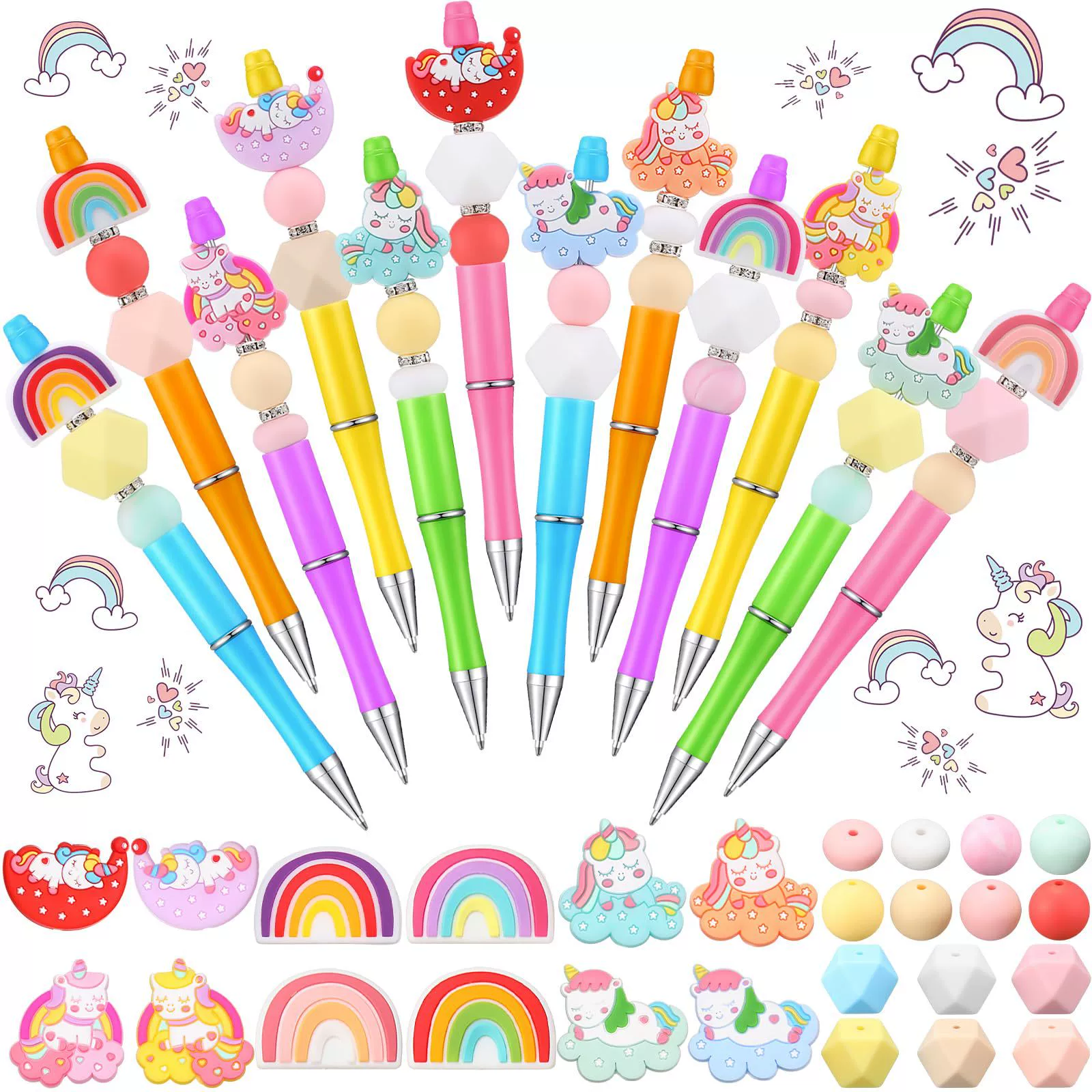 Кросс-бордерные горячие продажи оптом креативные силиконовые бусины для творчества DIY, силиконовые бусины для ручек, праздничные и вечерние креативные подарки