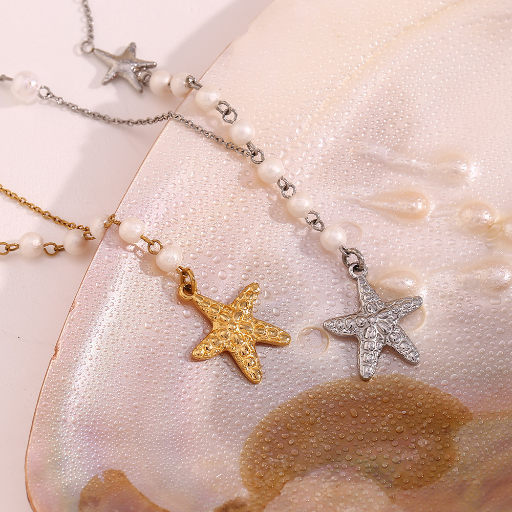 Starfish Pendant Stainless Steel Necklace
