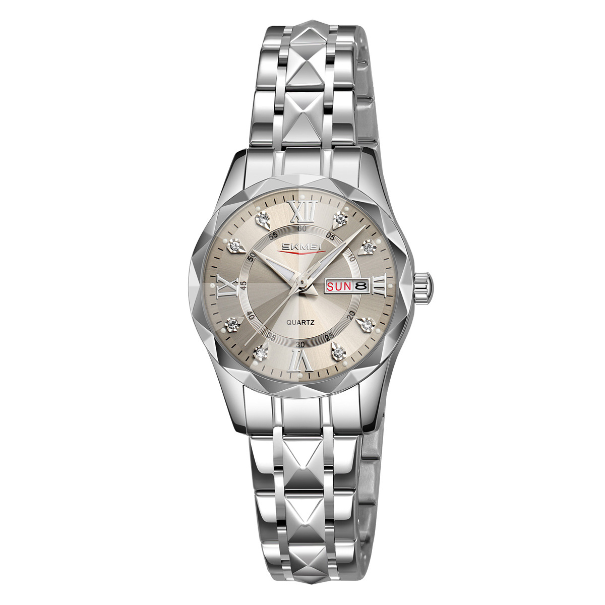 Momento de belleza pareja impermeable reloj calendario de luz nocturna reloj de pulsera transfronterizo caliente reloj de cuarzo fuente de fábrica al por mayor