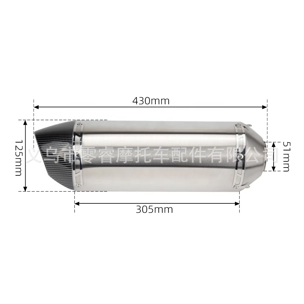 Motorcycle Modified Exhaust Suitable for Kawasaki Er6N Er6F 12-16 Ninja 650R Z650 17-21