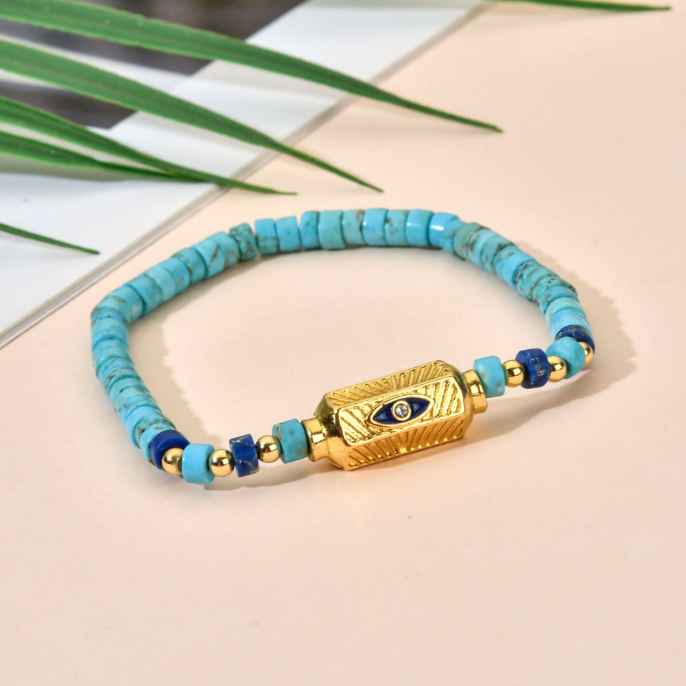Women's Gender Wholesale Jewelry Vacation Devil's Eye Natural Stone Seed Bead Beaded Bracelets
