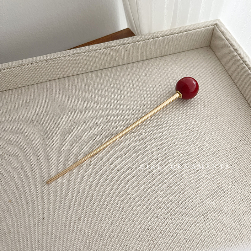 Ball Metall Haarnadel Weibliche Kugelkopf Lazy Hair Plate Artefakt Einfache Moderne Haarnadel Täglichen Tragen All-match Haarnadel_voghion.com