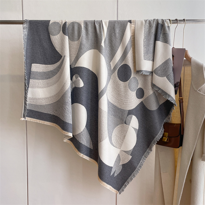 2023 Ősz/Tél Új, Négyzet alakú, Művészeti Stílusú, I Mitációs Kasmír Sál Női Meleg Légkondicionált, Szobai Nyugati Takaró, Kendő_voghion.com