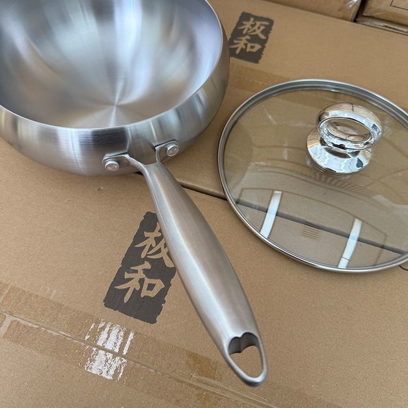 微瑕304钢大肚锅4.0L炒菜小炒锅无涂层燃气灶电磁炉家用不粘锅|undefined