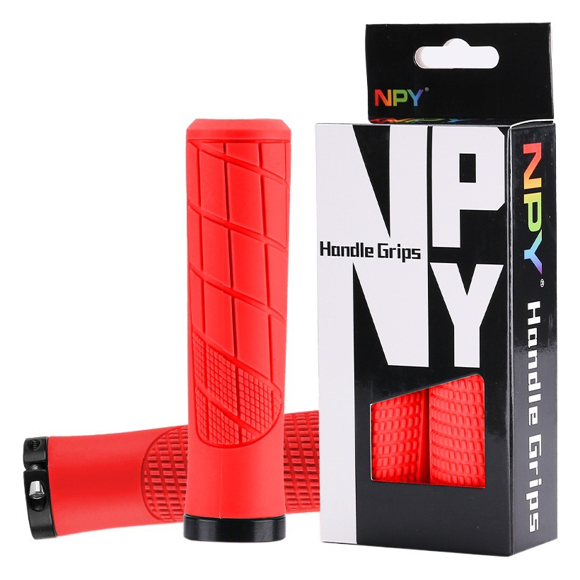 Funda de manillar de bicicleta NPYManubrio de bicicleta de montaña Aleación de aluminio Cubierta unilateral de goma de bloqueo para manillar Cubierta antideslizante para amortiguadores