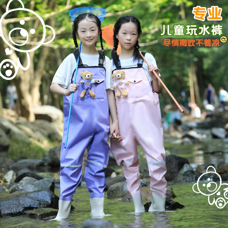 Детские штаны для прогулок, износостойкие нейлоновые водонепроницаемые штаны, водонепроницаемый костюм для детского сада, цельный пляжный костюм, для активного отдыха