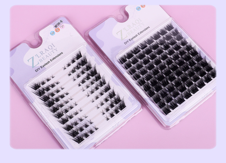 Foreign trade Fox series oblique flying simulation self-grafted single cluster false eyelashes, big eyes comfortable and natural segmented fishtail eyelashes undefined