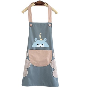 Waterproof kitchen apron hand wiping sleeveless advertising apron logo cartoon adult hanging neck hand wiping apron wholesale