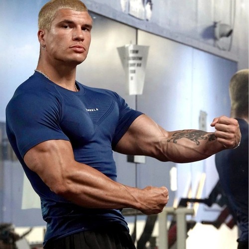 YOUNGLA Men's T-shirt Sports Fitness Quick Dry Breathable Elastic Fitness Wear Jogger Outdoor Running Basketball Wear 