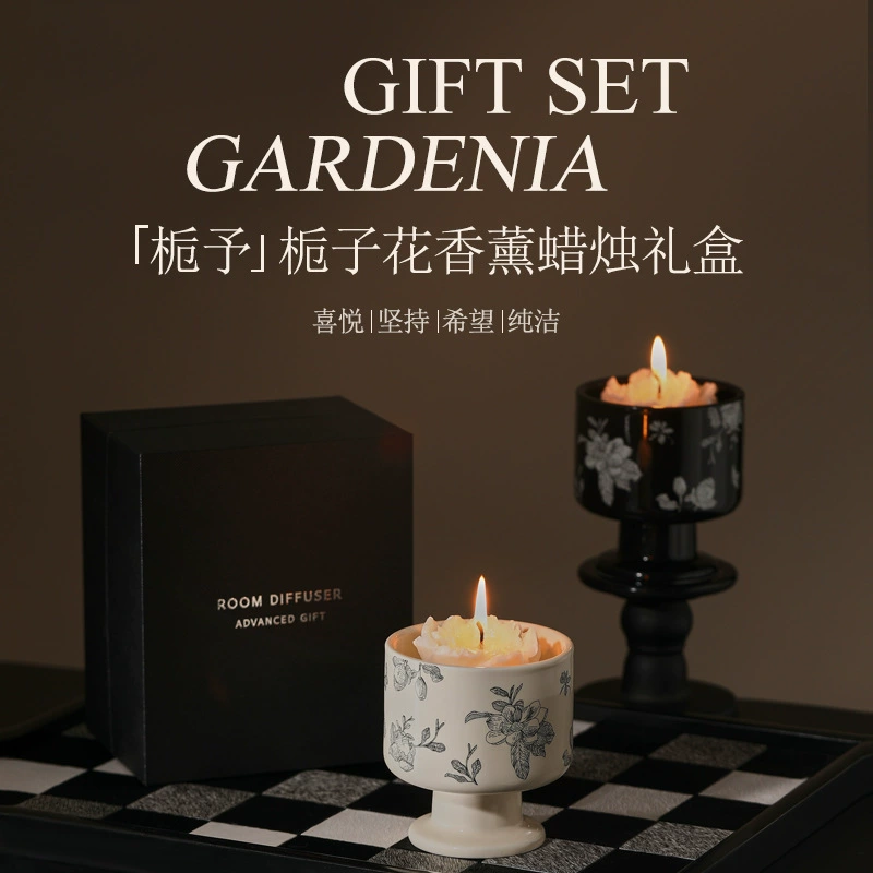 Mountain tea wax agate, candle, gift box, aromatherapy, Birthday gift, high-quality style