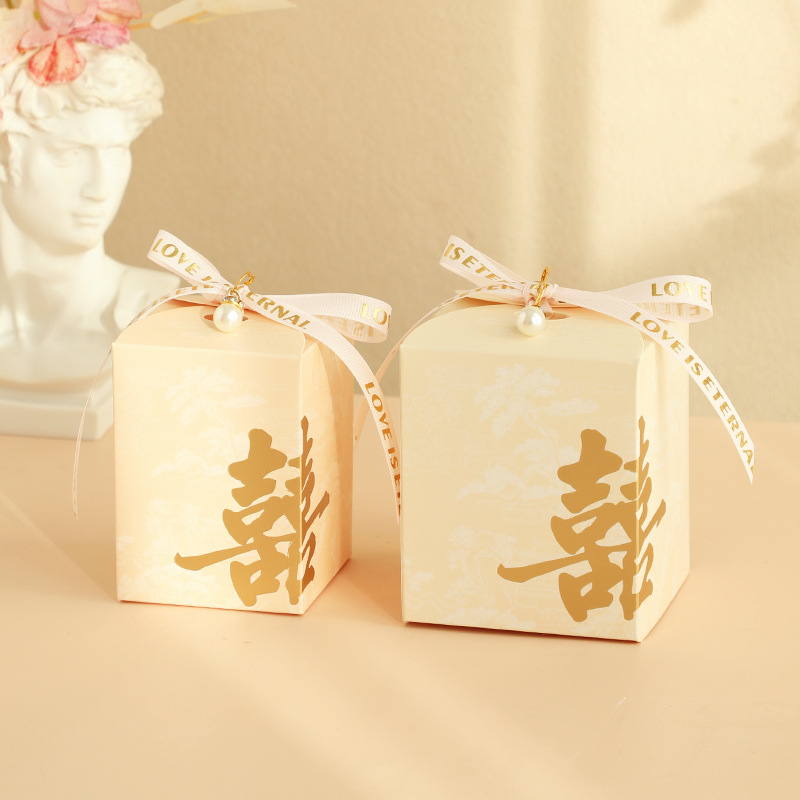 Nueva caja de azúcar de boda caja de azúcar de nicho de alto nivel sensación de boda creativa caja de regalo caja de cartón