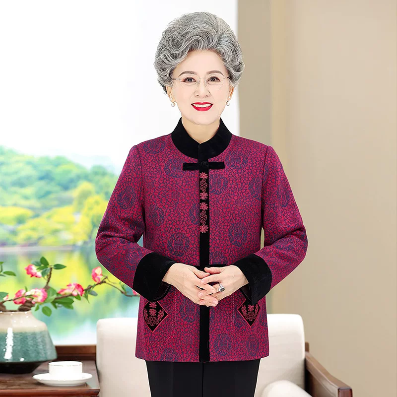 Spring coat for mother, for middle age, 60-70 years