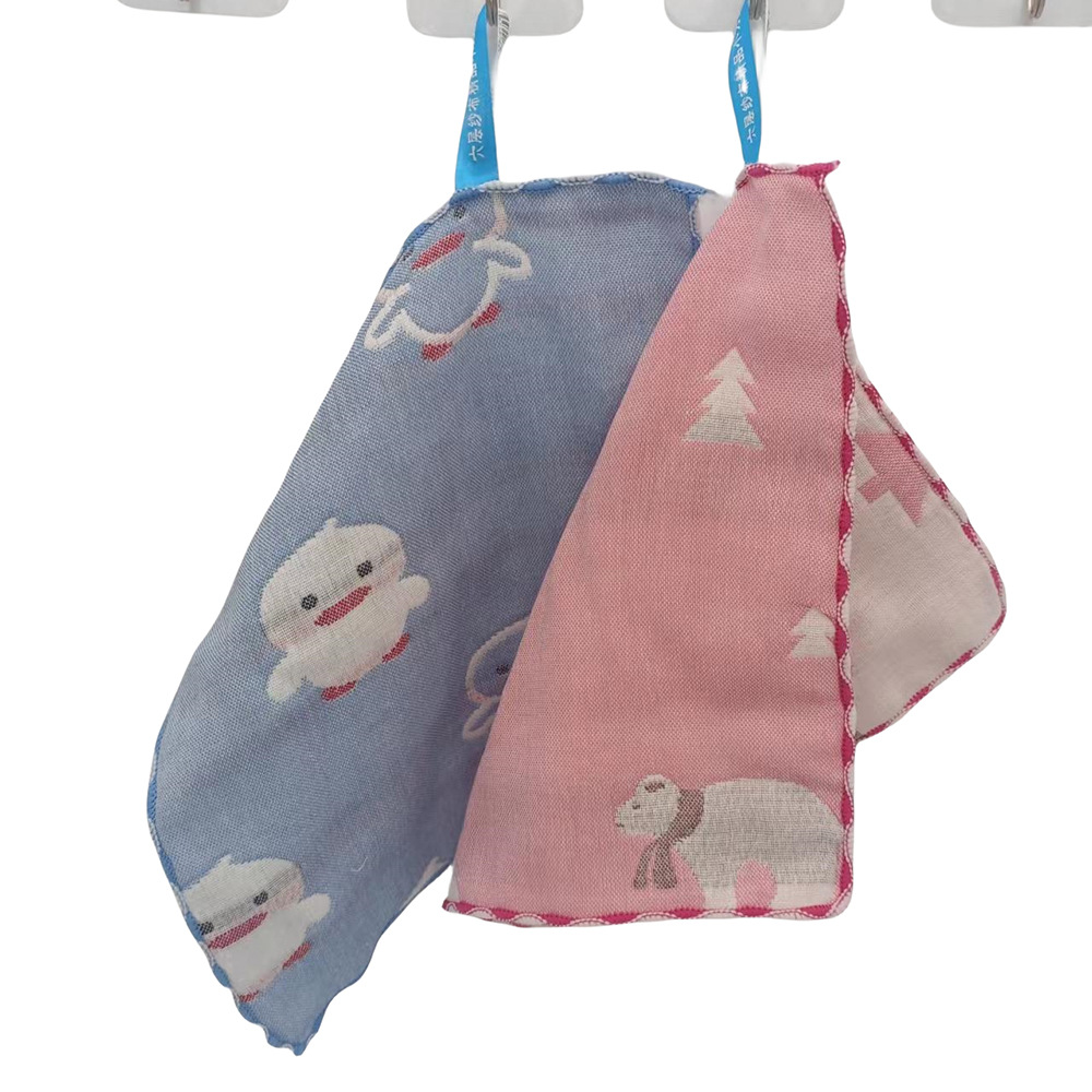 H1523 toalla cuadrada de hilo de seis capas Toalla de saliva para bebés gasa toalla cuadrada pequeña pañuelo toalla facial para NIÑOS 2 yuanes tienda
