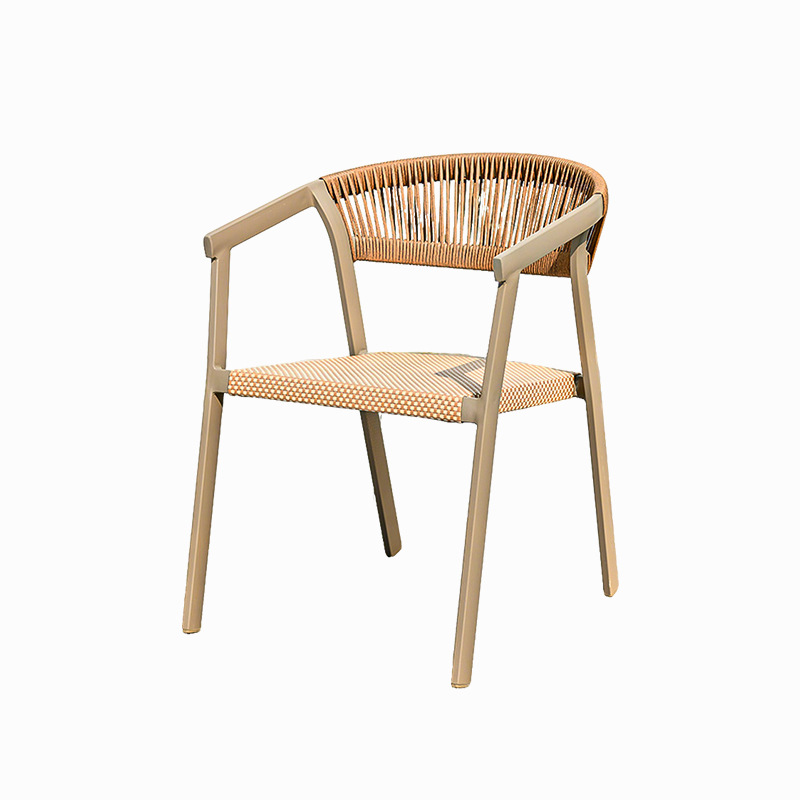 Silla de ratán al aire libre nórdico, silla de ratán, mesa y silla de comedor, patio, diseñador de terraza, hotel al aire libre, balcón familiar, oferta especial