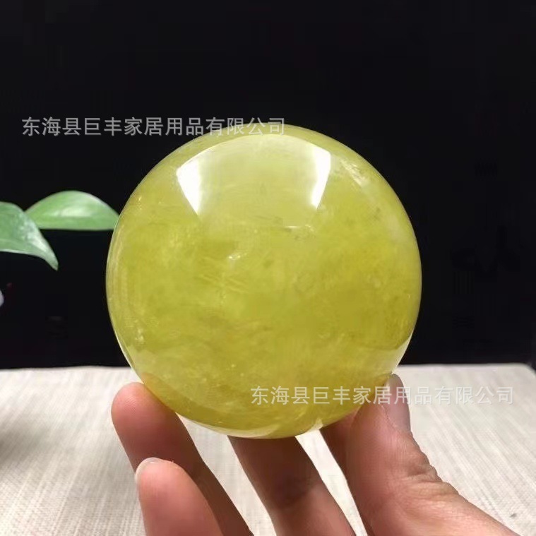 天然シトリン球土黄色水晶球家庭用オフィス用招財球飾り工場製丸球|undefined