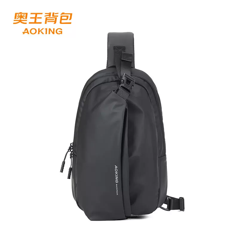 奥王男士斜挎包运动商务时尚多功能胸跨单肩包斜跨皮膜潮牌小跨包