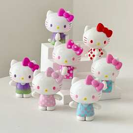 三丽鸥Hello Kitty 凯蒂猫夏日彩虹糖系列萌粒 迷你摆件夏日经典