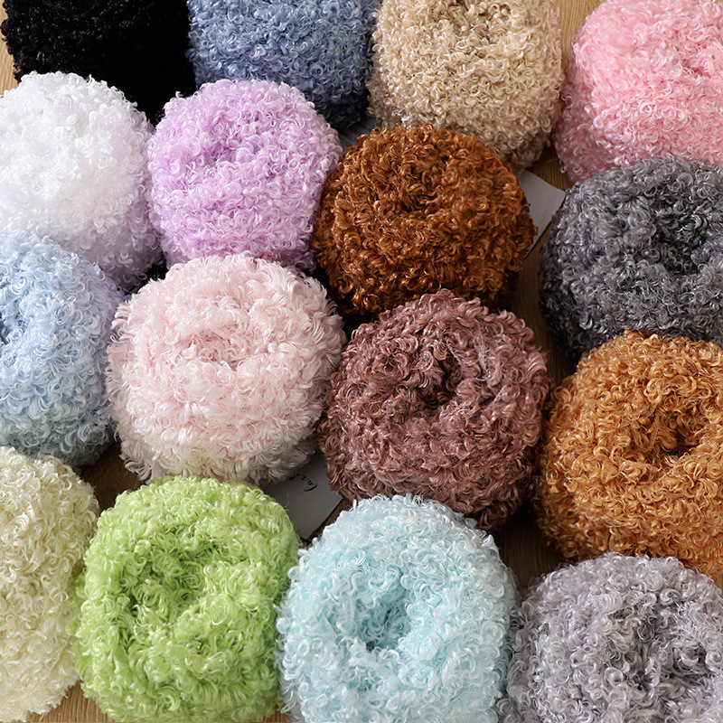 Teddy Curly Yarn Wool Loop Yarn Handmade DIY 50 Packs Crochet Doll Scarf Specialty Wholesale Teddy Curly Yarn Wool Loop Yarn Handmade DIY 50 Packs Crochet Doll Scarf Specialty Wholesale