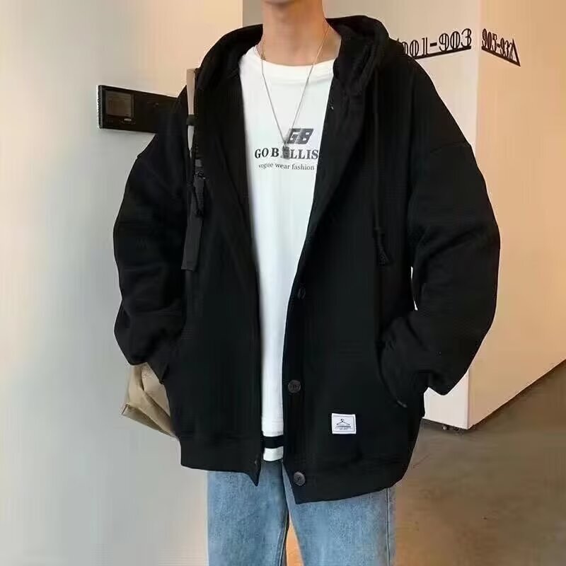 New Men's Autumn and Winter Jacket, Men's Hooded Casual Jacket, Cheap Baseball Sweatshirt, Korean Style Trendy Top