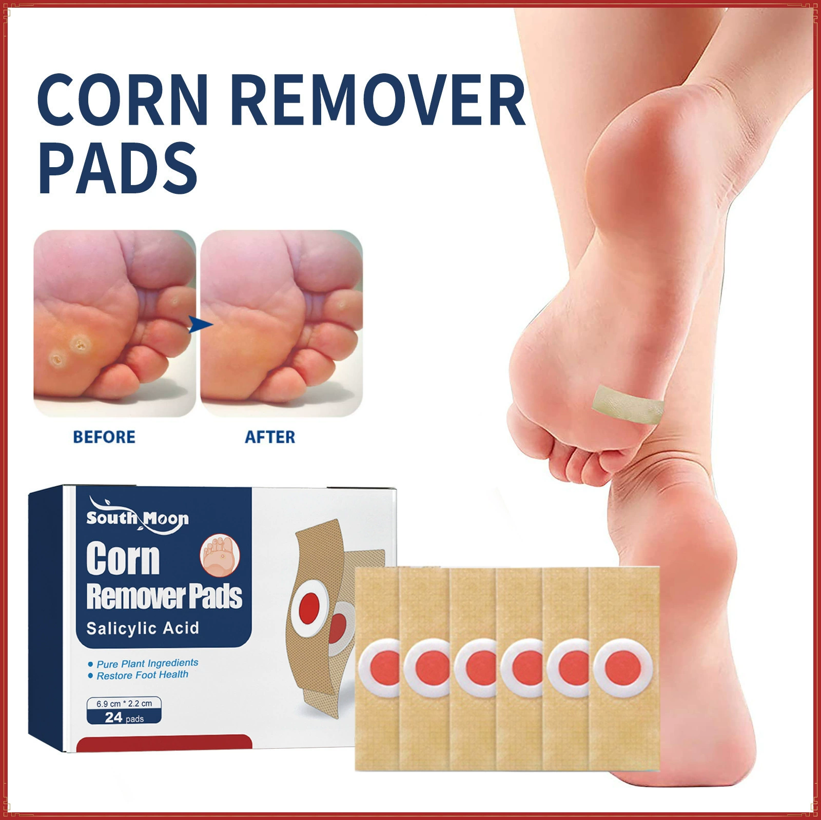 Южные лунные бородавки куриные глаза наклейки на подошвы ног