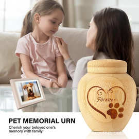 跨境木制竹木宠物骨灰盒骨灰坛骨灰纪念盒分享宠物u骨灰罐殡葬