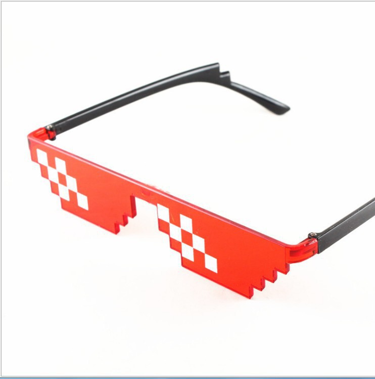 新しいモザイクメガネ二次元サングラス Minecraft パーソナリティピクセルサングラス卸売パーティーメガネ爆発|undefined