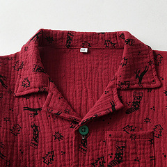 Pijamas infantiles europeos y estadounidenses, camisetas de algodón de mangas largas para niños y niñas, primavera y otoño, impresión de Navidad, nueva ropa de hogar de dos piezas