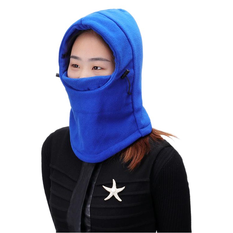 Outdoor Winter Cycling Mask Thickeneded and Enlarged Windproof Flying Tiger Hat Warm Hood Cold-Proof Fleece Cycling Hood