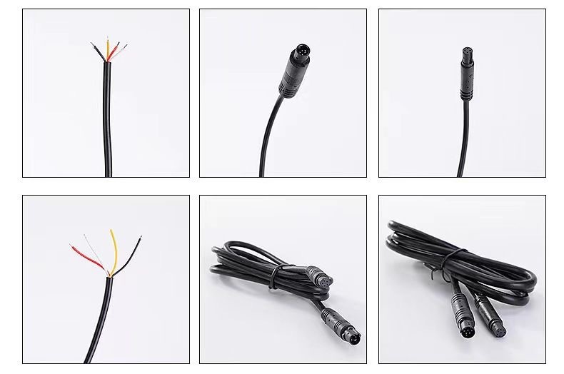 Car-mounted 360-degree panoramic camera 4m double-shielded Shenzhen-standard 4-pin male-female video connection extension cable