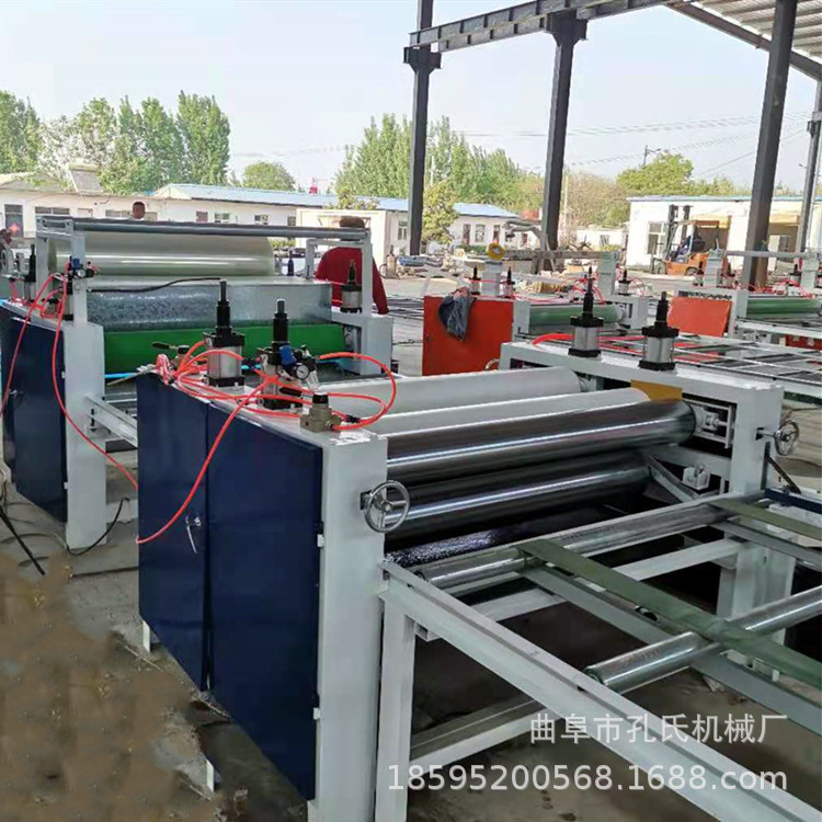 Wood veneer laminating machine Non-degumming non-wrinkle hot pressing flat pasting machine running smoothly toilet partition board laminating machine