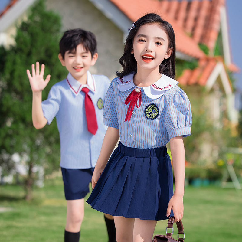 定製小學生校服英倫風幼兒園園服大班畢業照撮影服兒童節演出服裝