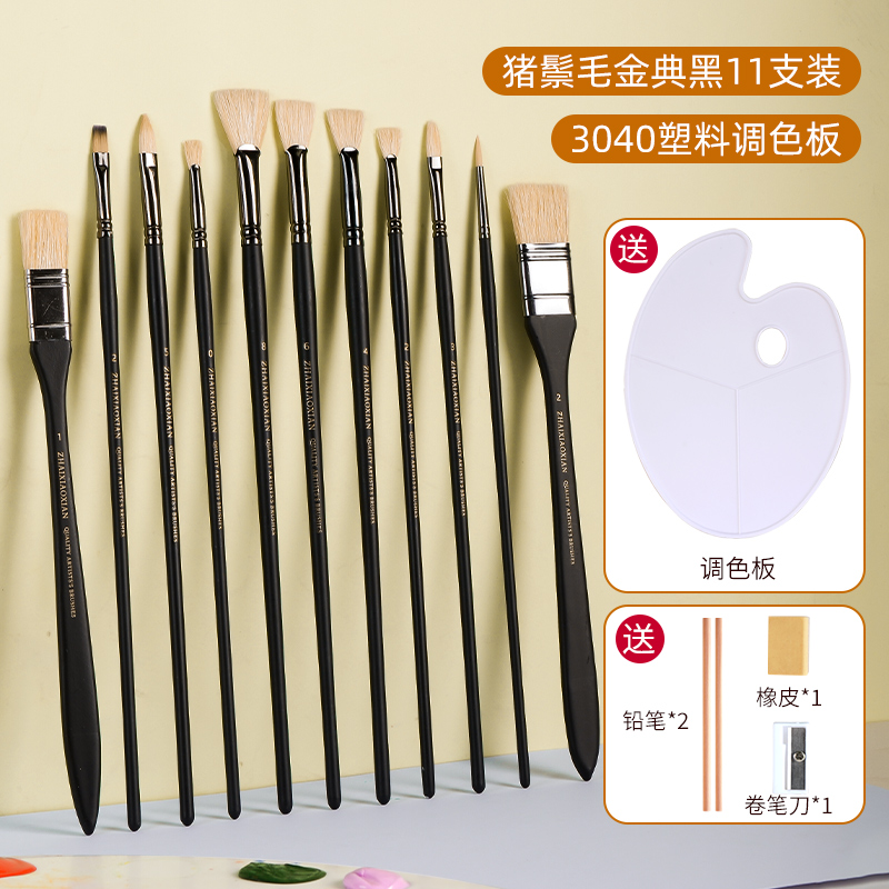 ⭐할인 세트⭐진디안 블랙 11팩|프리 팔레트 + 연필 4종 세트