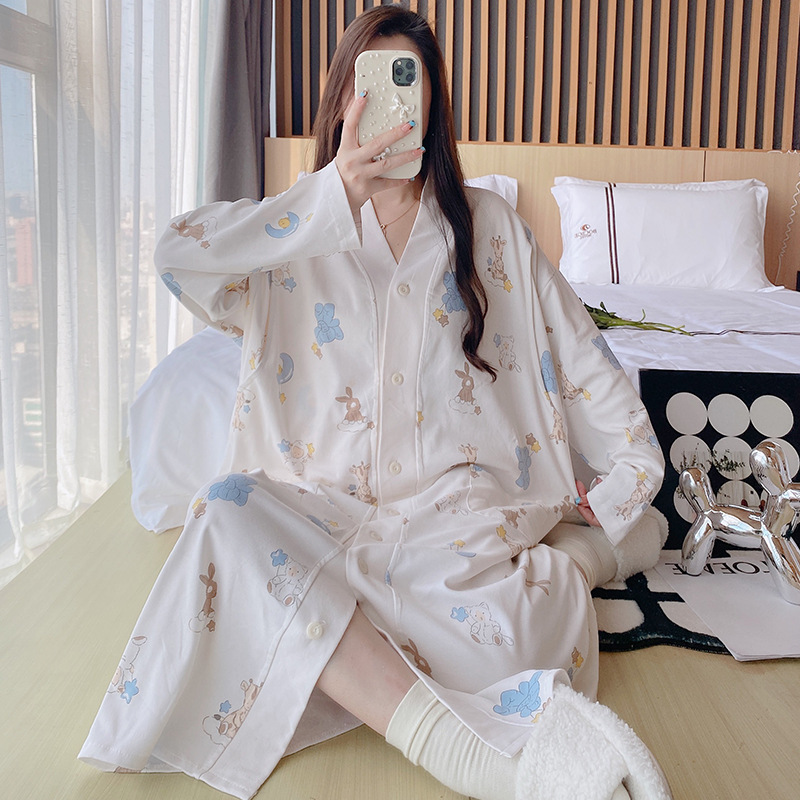 2025 New Confinement Skirt Spring and Summer Maternity Wear Long Skirt Imitation Cotton Nightgown Nursing Skirt Going Out Breastfeeding Postpartum