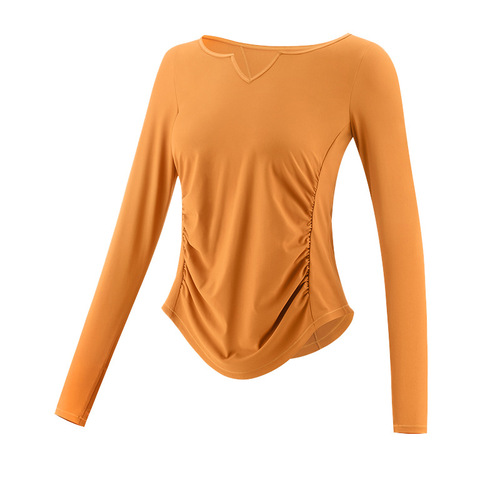 Slimming Yoga Women's Quick-Drying Fitness Top Pilates Training Long-Sleeved Top Running Hoodie Autumn Style