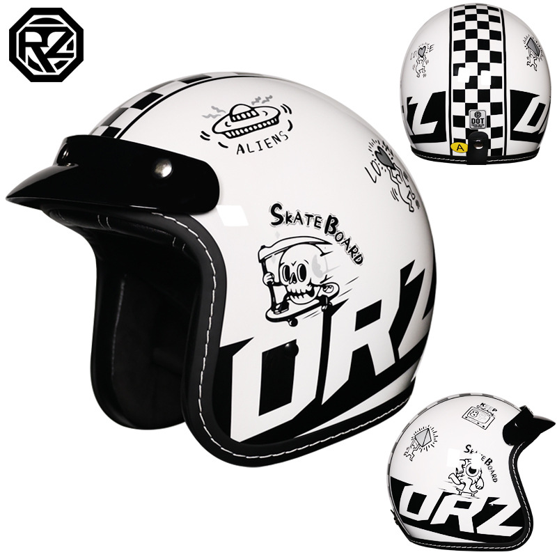 Casco Medio para Motocicleta 3/4 de ABS Certificado para Conducción Diaria image 33