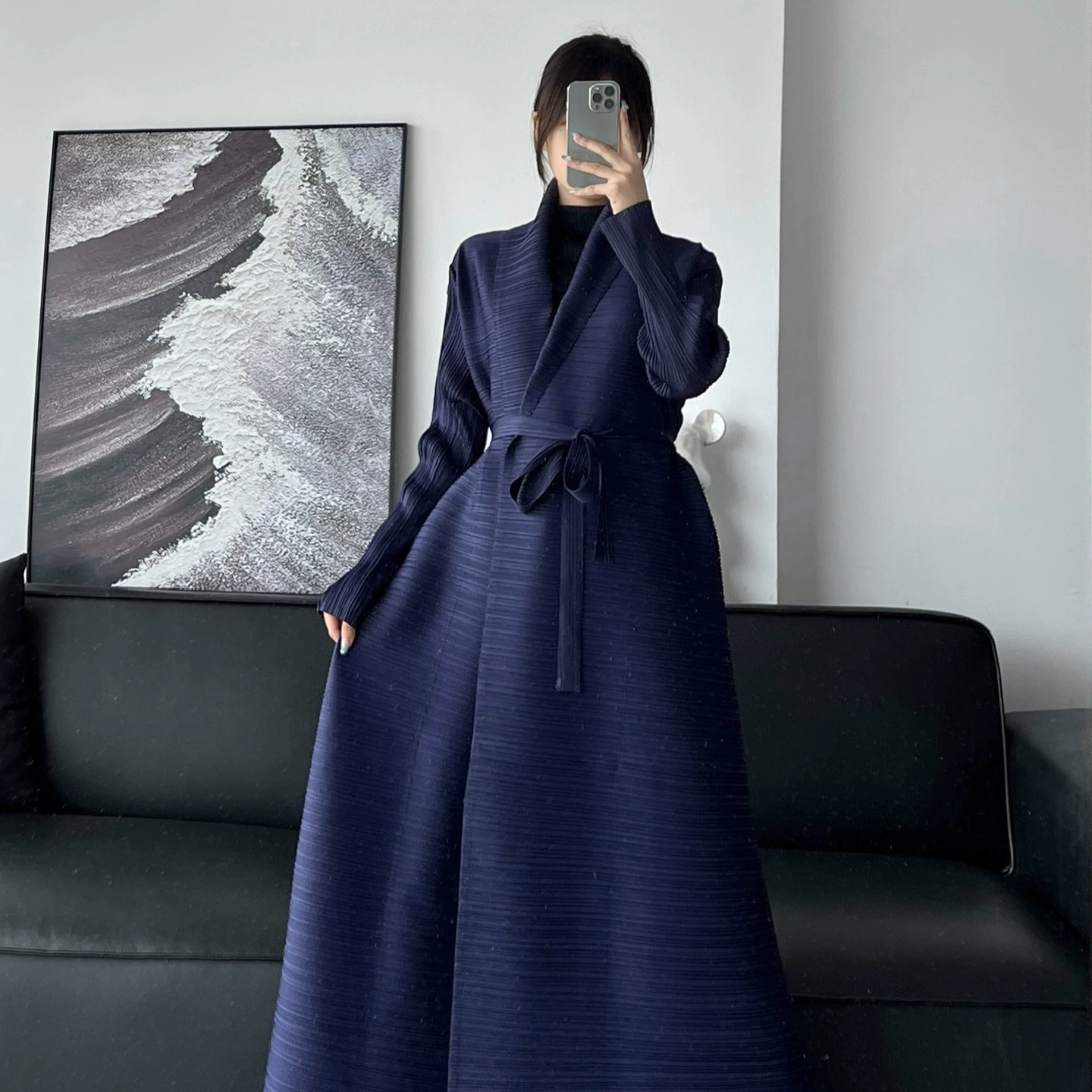 Однотонное женское плиссированное арабское платье-абайя из Дубая оптом, пальто-жакет