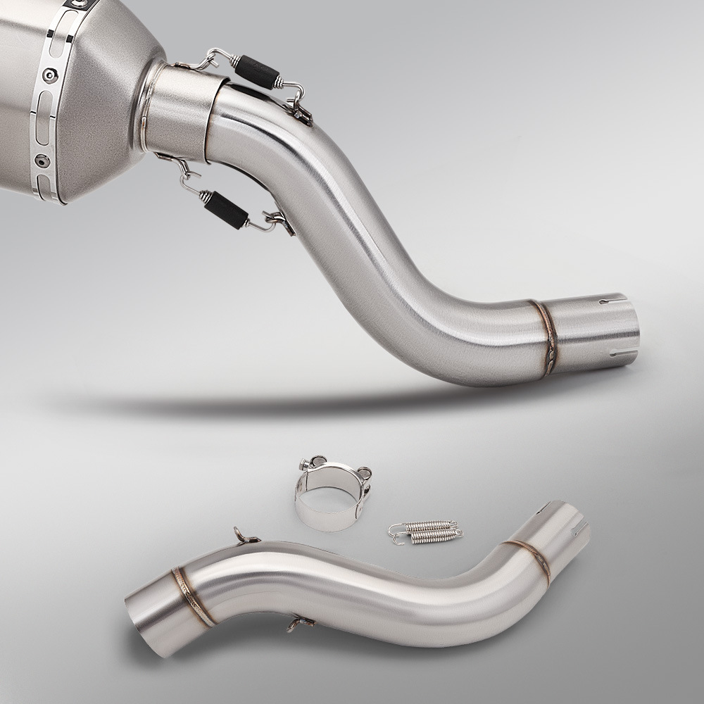 Suitable for Cfmoto 700Mt Mid-Tail Section Exhaust Pipe, Dream Star Hexagonal Scorpion Tail Section Muffler, Non-Destructive Installation